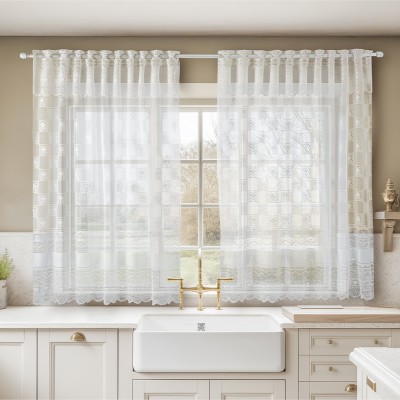 Cortina para Cozinha Renda Camponesa