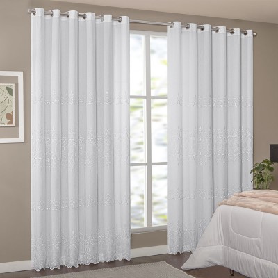 Cortina Voil Bordado Liz