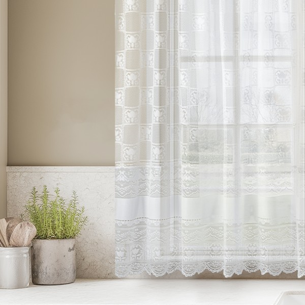 Cortina para Cozinha Renda Camponesa